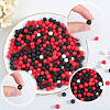 500Pcs Rubberized Style Imitated Silicone Acrylic Beads MACR-SP0001-07B-6