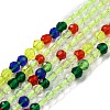 Transparent Gradient Color Glass Beads Strands GLAA-E044-01B-2