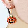 Halloween Alloy Enamel Dangle Earrings FS-WGA3DAC-01-2