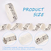 Musical Note Print Polyester Ribbon OCOR-WH0091-25-3