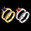Fashion Brass Cubic Zirconia Rings RJEW-BB20711-G-7-2