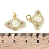 Brass Micro Pave Clear Cubic Zirconia Pendants KK-L213-037G-3