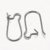 Brass Hoop Earrings Findings Kidney Ear Wires KK-G184-B-2