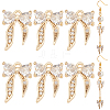 Brass Micro Pave Clear Cubic Zirconia Charms FIND-BC0013-57B-1