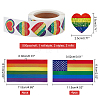 SUPERFINDINGS 2 Roll 2 Style Stickers Roll and 8 Sheets 2 Style Rectangle with Rainbow Waterproof PVC Sticker DIY-FH0003-87-5