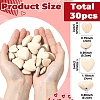 30Pcs 2 Styles Chinese Cherry Wood Beads WOOD-YW0001-79-3