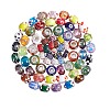 100Pcs 5 Styles Mixed Styles Handmade Lampwork European Beads GPDL-SZ0001-03-1