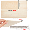 Olycraft Rectangle Basswood Plywood WOOD-OC0001-66-2