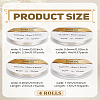 4 Rolls 4 Styles Round Copper Wire CWIR-LP0001-04S-2