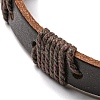6Pcs 6 Style Adjustable Braided Imitation Leather Cord Bracelet Sets BJEW-F458-04-4