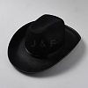 Non-woven Fabrics & Polyester Western Cowboy Hat for Men AJEW-WH0455-365A-1