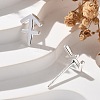 S925 Sterling Silver Stud Earrings EJEW-K303-01S-09-2