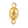 Round Brass Magnetic Clasps with Loops KK-D331-G-NF-3