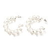 Brass Spiral Laid Stud Earrings for Women LS-EJEW-A121-21S-3