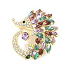 Rhinestone Hedgehog Badge LS-JEWB-E013-02G-03-1