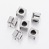 304 Stainless Steel Large Hole Letter European Beads STAS-H428-01AS-T-1
