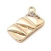 Brass Micro Pave Cubic Zirconia Charms LS-KK-P337-03B-G-3