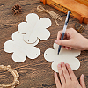 15Pcs Unfinished Wood Pendant Decorations WOOD-DC0001-25C-3