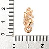 Beach Theme Brass Micro Pave Clear Cubic Zirconia Pendants KK-Z072-04KCG-03-3