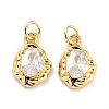 Brass Micro Pave Cubic Zirconia Pendant ZIRC-P089-19G-B-2