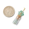 7Pcs 7 Styles Natural Mixed Stone Round Beaded Flower Pendants HJEW-JM03042-3