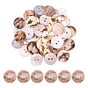 50Pcs Natural Shell Buttons BUTT-ME0001-24A-1