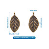 120Pcs 3 Colors Tibetan Style Alloy Pendants FIND-PJ0001-08-11