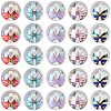 40Pcs 5 Colors UV Plating Iridescent Transparent Acrylic Beads OACR-SP0001-99-7