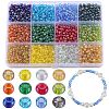 SUNNYCLUE 156G 12 Color 6/0 Glass Seed Beads SEED-SC0001-36-1