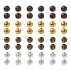 Kissitty 400Pcs 4 Colors Iron Corrugated Beads IFIN-KS0001-03-9