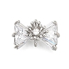Brass Pave Cubic Zirconia Charms KK-Q048-13P-1