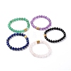 Natural Mixed Stone Stretch Bracelet BJEW-JB06569-1