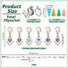 35Pcs Hamsa Hand with Evil Eye DIY Knitting Tool Sets HJEW-NB00061-2