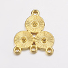 Alloy Rhinestone Connector Settings X-EA10684Y-G-1