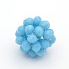 Imitation Jade Glass Round Woven Beads GLAA-A034-6mm-B-2