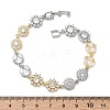 Brass Micro Pave Clear Cubic Zirconia Link Chain Bracelets for Women BJEW-C156-06A-GP-5