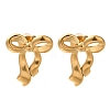 304 Stainless Steel Bowknot Stud Earrings EJEW-Z077-02G-1