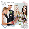 3Pcs 3 Styles Alloy Rhinestone Brooch Base Settings JEWB-OC00002-5