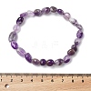Natural Amethyst Stretch Beaded Bracelets LS-BJEW-K213-C22-3