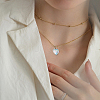 Opaque 304 Stainless Steel Pendants STAS-FH0001-23P-5