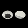 Black & White Plastic Wiggle Googly Eyes Buttons DIY Scrapbooking Crafts Toy Accessories with Label Paster on Back KY-S002B-9mm-1