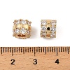 Brass Micro Pave Cubic Zirconia Beads KK-K374-22G-3