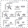 120Pcs 5 styles Iron Display Decorations IFIN-GF0001-50-3
