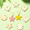 30Pcs 3 Styles Undyed Unfinished Wood Connector Charms WOOD-YW0001-12-5