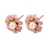 Brass Enamel Stud Earrings KK-CBA8324-27G-6