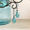 Resin & Alloy Dangle Earrings WG626EB-01-2