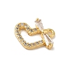 Christmas Theme Brass Micro Pave Cubic Zirconia Charms  KK-P278-02A-G-2