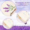 Lavender Pattern Embroidery Starter Drawstring Bag Making Kit DIY-WH0308-156-5