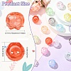 100Pcs Luminous Transparent Acrylic Bead Caps TACR-CJ0001-76-2