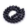 Synthetic Blue Goldstone Beads Strands X-G-S259-41-10mm-2